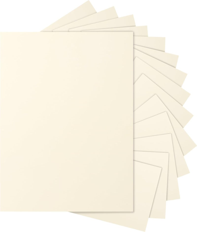 Silunkia 40 Sheets Cream Cardstock 8.5 x 11 Off White Paper, 200gsm/75lb Ivory Card Stock Certificates Paper for DIY Cards Making, Business Cards, Invitations, School Crafting, Menus, Office Printing - Image 1